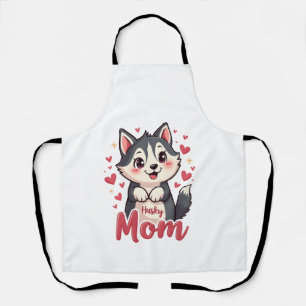Husky-Hundemama Süßes Kawaii-Design Schürze