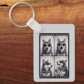Husky-Hundeporträt Schlüsselanhänger (Vorderseite)