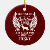 Husky-Hundeschutzgel Keramik Ornament (Vorne)