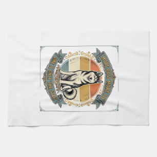 Husky-Hundeshirt Vintage-Gravur Ein weiterer Hund Geschirrtuch