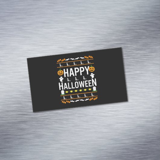 Husky | Husky Black Halloween Lazy Ugly Costume Magnetische Visitenkarte (Beispiel)