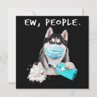 Husky-Husky-Hunde tragen ein Gesichtsmasken-Gesche