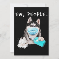 Husky-Husky-Hunde tragen ein Gesichtsmasken-Gesche