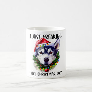 Husky I just Freerry Liebe Weihnachten Ok Xmas Kaffeetasse