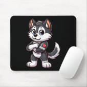 Husky I Liebe Mama Funny Dog Tattoo Mousepad (Mit Mouse)