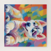 Husky im Land der Farben Puzzle (Horizontal)