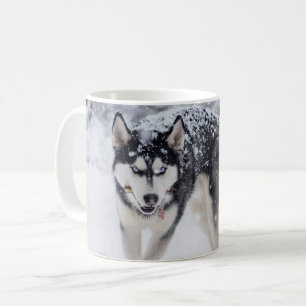 Husky im Schnee Kaffeetasse