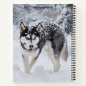 Husky im Schnee Notizbuch (Rückseite)
