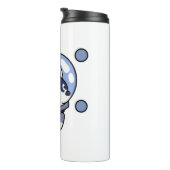 Husky im Weltraum Welpen Hund Lover Retro Thermosbecher (Nach rechts gedreht)