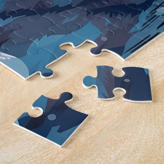 Husky im Winter in einem Schneewald Puzzle (Seite)