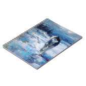 Husky im Winter Landscape Notebook Notizblock (Linke Seite)