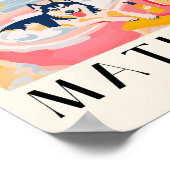 Husky in der Badewanne, Funny Bad Vanity Art, Gesc Poster (Ecke)