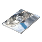 Husky in Snow Notepad Notizblock (Rotiert)
