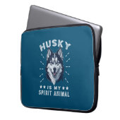 Husky ist mein Geist Tier Majestic Husky Hund Laptopschutzhülle (Vorderseite Links)