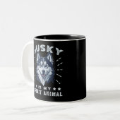 Husky ist mein Geist Tier Majestic Husky Hund Zweifarbige Tasse (Vorderseite Links)