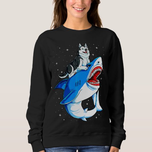 Husky Jawsome Dog Galaxy Sweatshirt (Vorderseite)