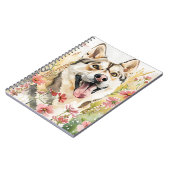 Husky Journal - Watercolor Dog Notebook Notizblock (Linke Seite)