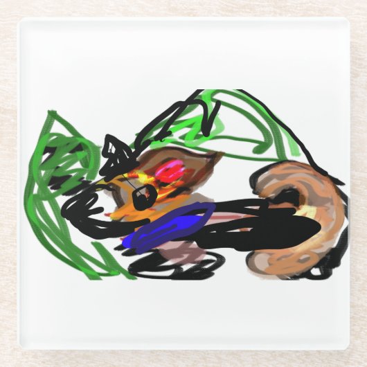 Husky joy glasuntersetzer (Vorderseite)