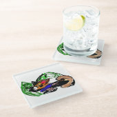 Husky joy glasuntersetzer (Schrägansicht)