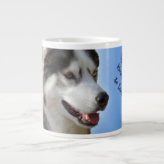 Husky-Jumbo-Tasse Siberischer Husky-Cup Personalis Jumbo-Tasse (Vorderseite)