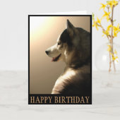 Husky-Karte/alaskischer Malamute-Karte Karte (Gelbe Blume)