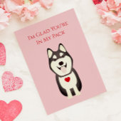 Husky-Karte, Hunde Valentin, Valentinstag