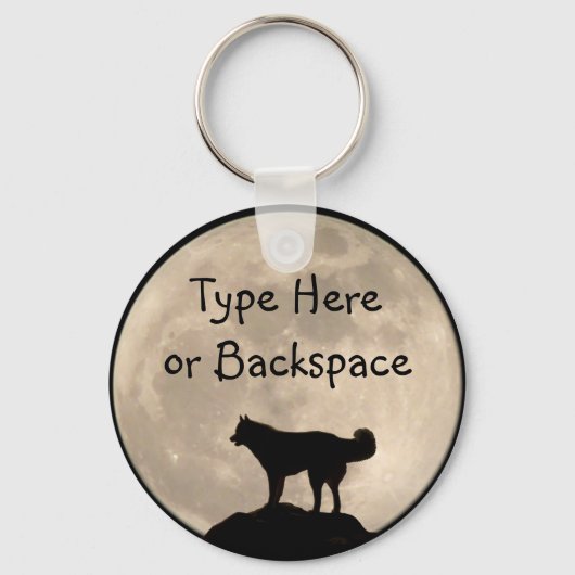 Husky Key Chains Sled Dog Husky Schlüsselanhänger  (Vorderseite)