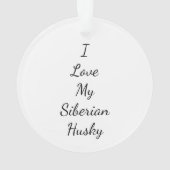 Husky-Kreis-Verzierung Ornament (Rückseite)