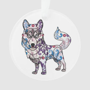 Husky-Kreis-Verzierung Ornament