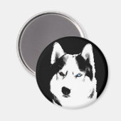 Husky Kühlschrankmagnet Alaskan Sled Dog Magnet / (Vorderseite/Rückseite)
