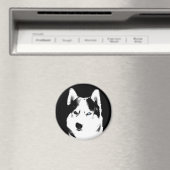 Husky Kühlschrankmagnet Alaskan Sled Dog Magnet / (In Situ (Geschirrspüler))