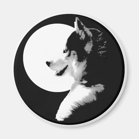 Husky Kühlschrankmagnet Alaskan Sled Dog Magnet /  (Vorne)
