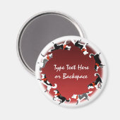 Husky Kühlschrankmagnet Christmas Sled Dog Magnet (Vorderseite/Rückseite)