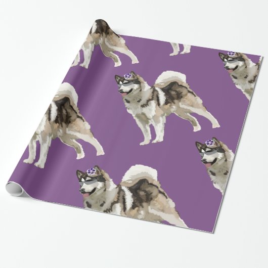 Husky-Kunst-Geschenkpapier Geschenkpapier (Ungerollt)