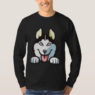 Husky lächelt Peking Dog T-Shirt