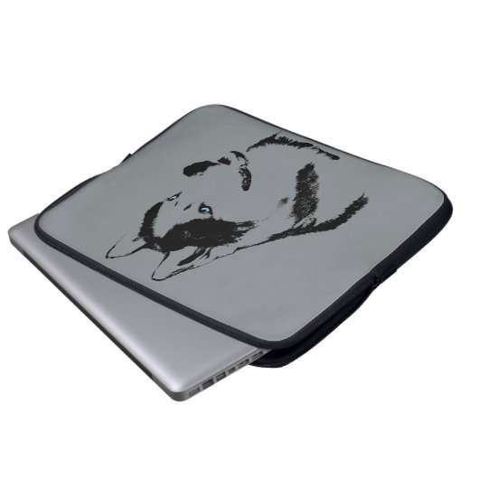 Husky Laptop Case Siberian Husky Malamute Geschenk (Vorne Knopf)