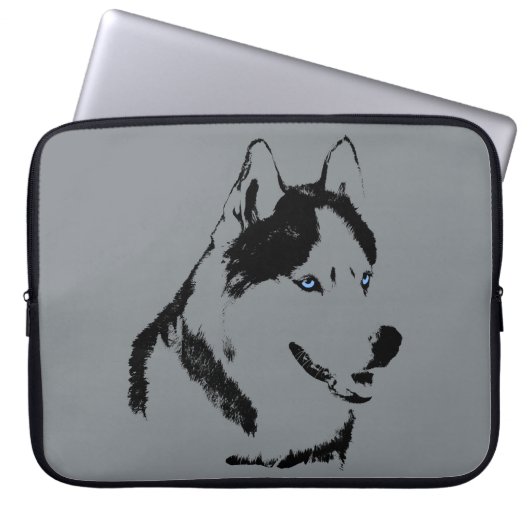 Husky Laptop Case Siberian Husky Malamute Geschenk (Vorderseite)