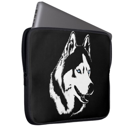 Husky Laptop Case Siberian Husky Malamute Geschenk (Vorne Rechts)