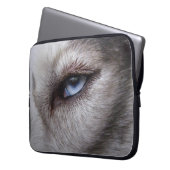Husky Laptop Case Siberische Husky Blue Eyes Gesch (Vorderseite Links)
