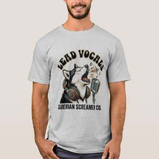 Husky-Lead-Gesang Lustiges Hundedesign T-Shirt
