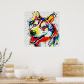 Husky-Leinwand Poster (Küche)