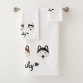 Husky-Liebe-Handtuch-Set Badhandtuch Set (Insitu)