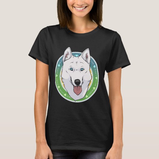 Husky Liebe White T-Shirt (Vorderseite)