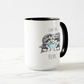 Husky liebt Kaffee-Tasse Tasse (VorderseiteRechts)
