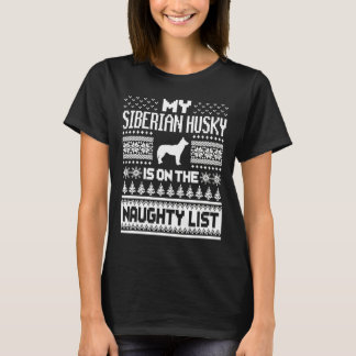 Husky List Dog Christmas T-Shirt