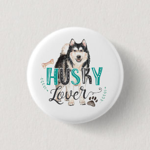 Husky Lover Button