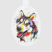 Husky Lover | Christmas Tree Décor Ornament (Vorderseite)