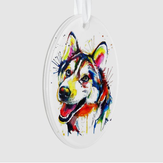 Husky Lover | Christmas Tree Décor Ornament (Vorderseite)