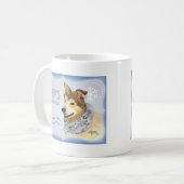 Husky Malamute Geschenke Kaffeetasse (Vorderseite Links)