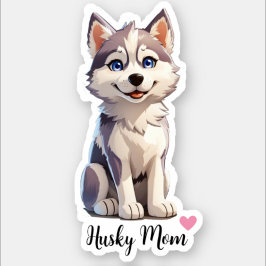 Husky Mama Dog Aufkleber